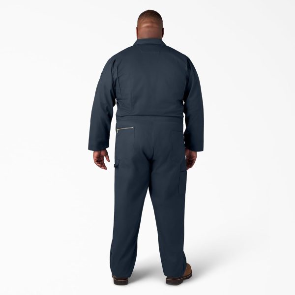 OCO2502367 Dark Blue Deluxe Blended Long Sleeve Coveralls - Image 2