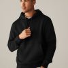 OCO2502362 Black Regular Fit Rich Jersey Fabric Hoodie