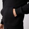 OCO2502362 Black Regular Fit Rich Jersey Fabric Hoodie - Image 6