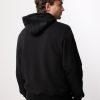 OCO2502362 Black Regular Fit Rich Jersey Fabric Hoodie - Image 7