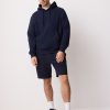 OCO2502361 Navy Blue Regular Fit Rich Jersey Fabric Hoodie - Image 2